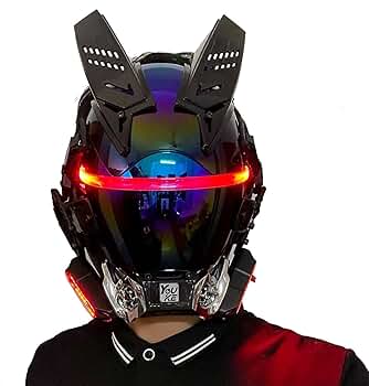 サイバーパンクスタイル LEDヘルメットマスク Amazon.co.jp: [TUKRKRS] サイバーパンクマスクヘルメット